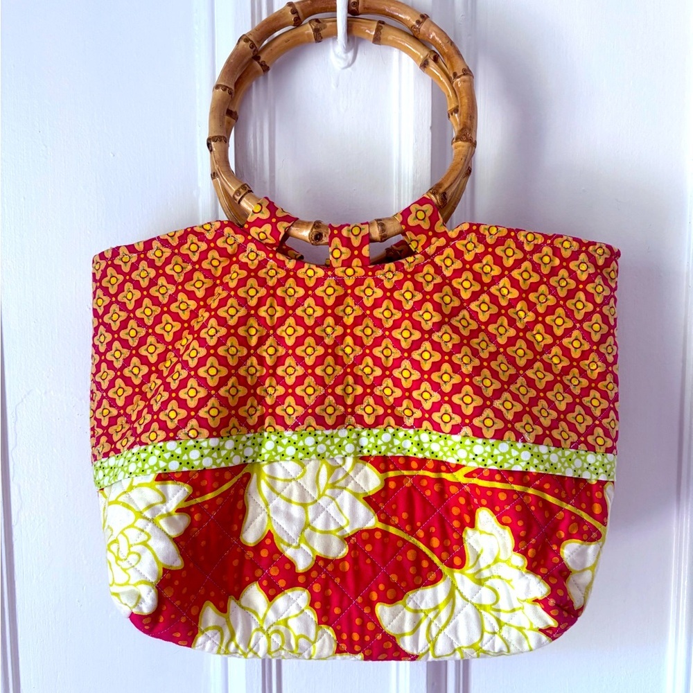 Avian Cotton Quilted Multipattern Hand Satchel